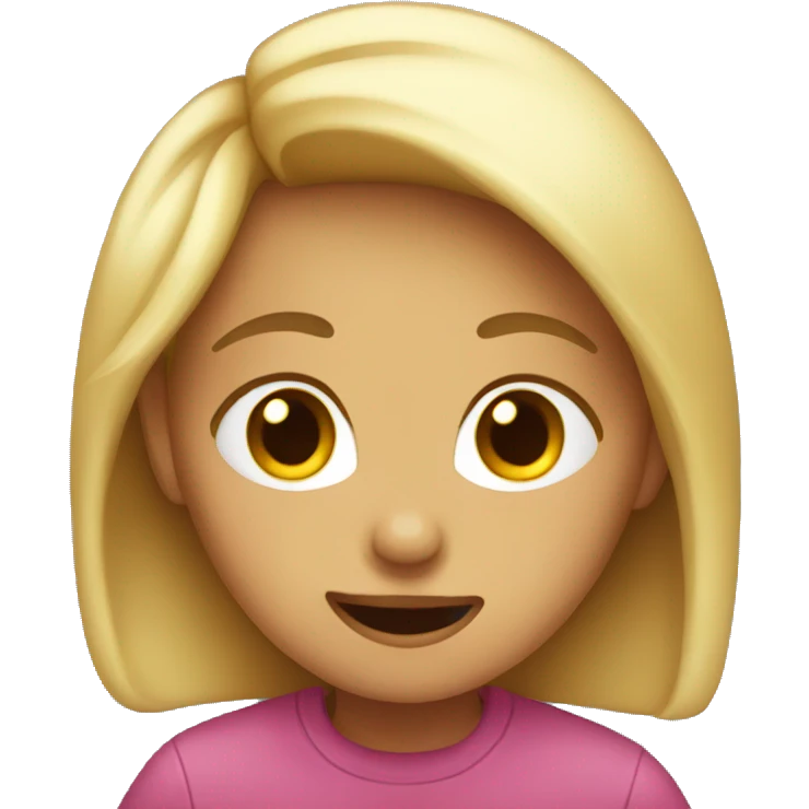 Girl mewing emoji
