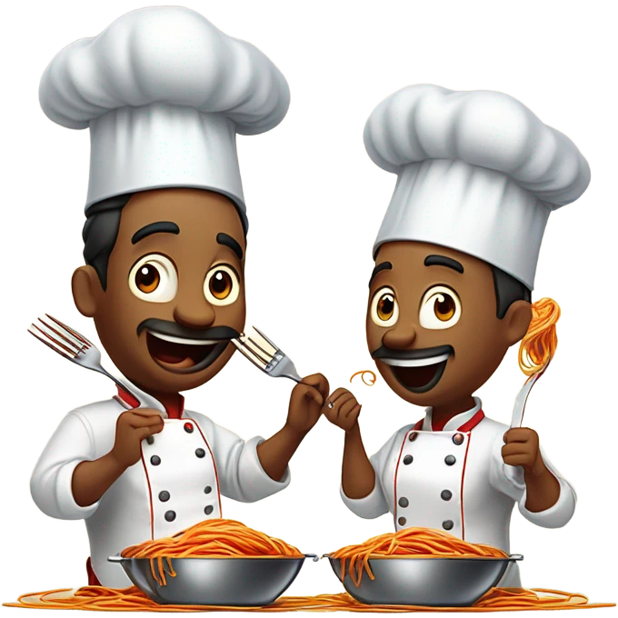 Spaghetti cooking battle  emoji