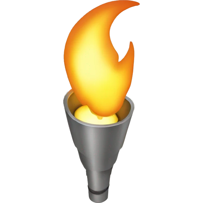 Torch with letter emoji