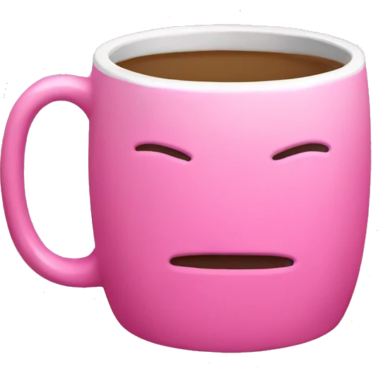 Pink mug emoji