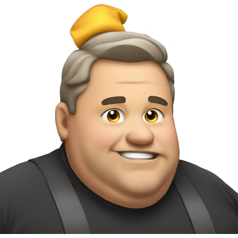 a fat guy at the new year eve emoji
