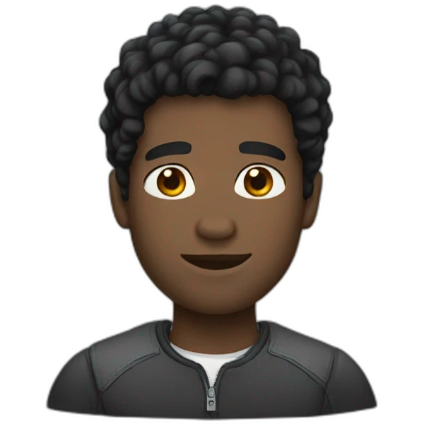 black hair guy emoji