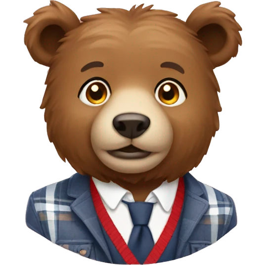 Preppy bear emoji