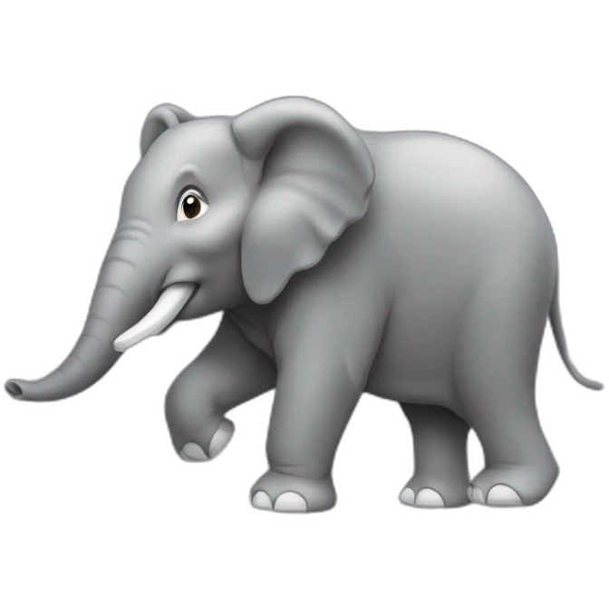 Éléphant sur une souris emoji