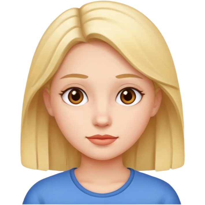 light pink framed photo with a white background of a girl emoji