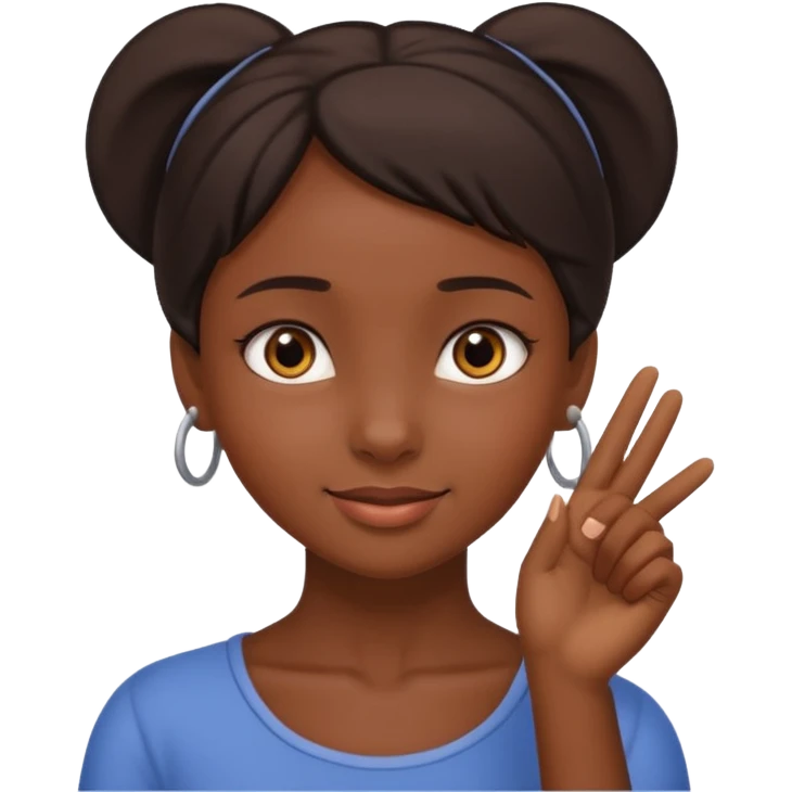 👧🏾👂🏾🤏🏾 tugging one ear emoji