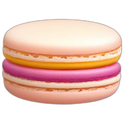 Macaron with colors of sunset emoji