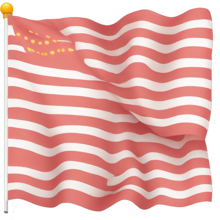 red pink white orange striped flag emoji