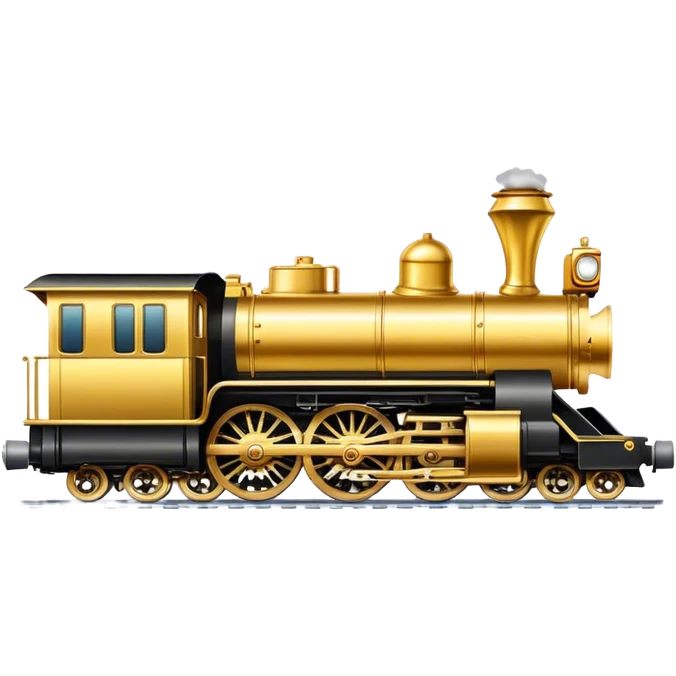 Golden locomotive emoji