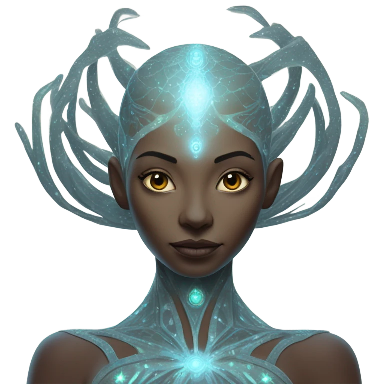 a heavenly alien woman full body emoji