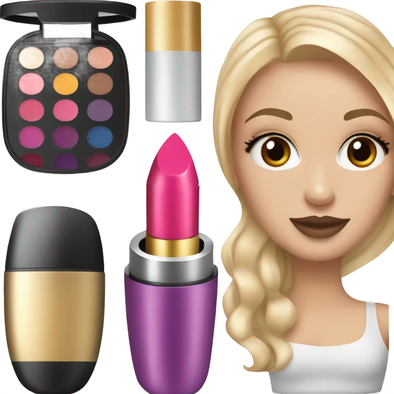 Makeup kit And a white girl emoji