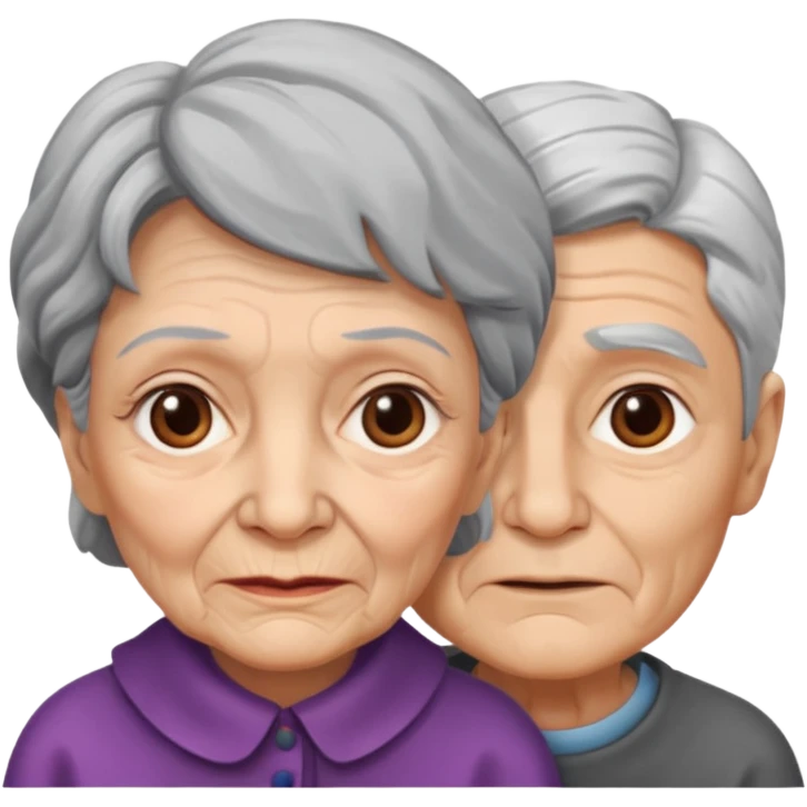 lo mismo que estas haciendo solo coloca alado de la abuela un hombre joven  emoji