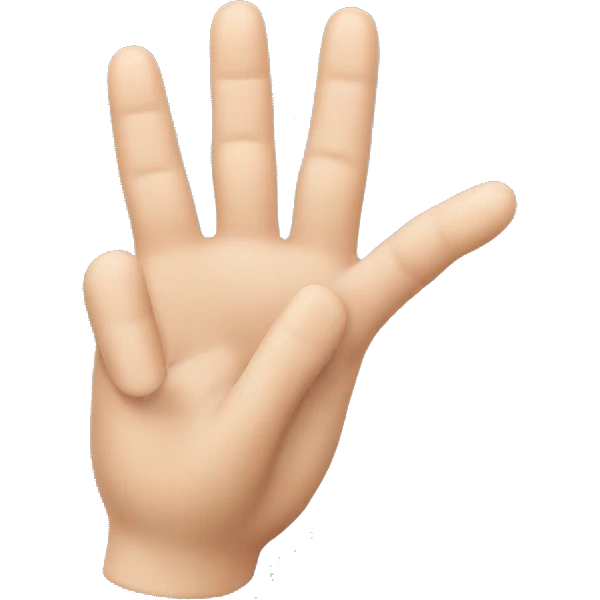 fingers beech F for the deaf emoji