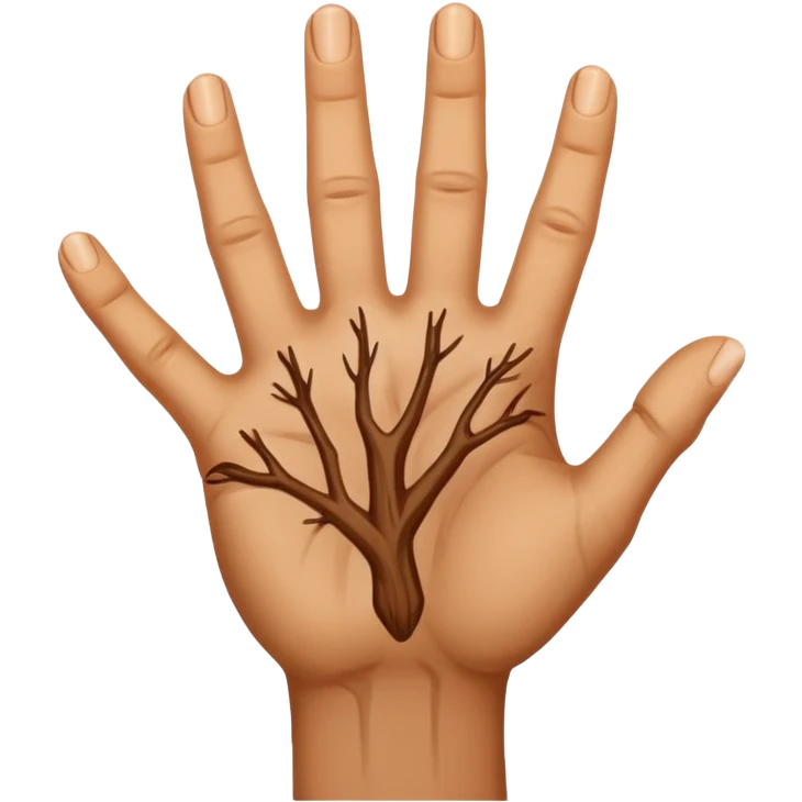 Holding out hand emoji