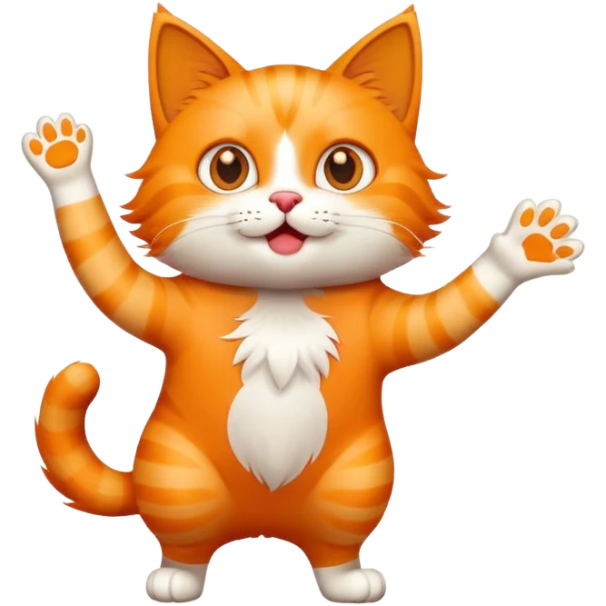 Cat waving hi emoji