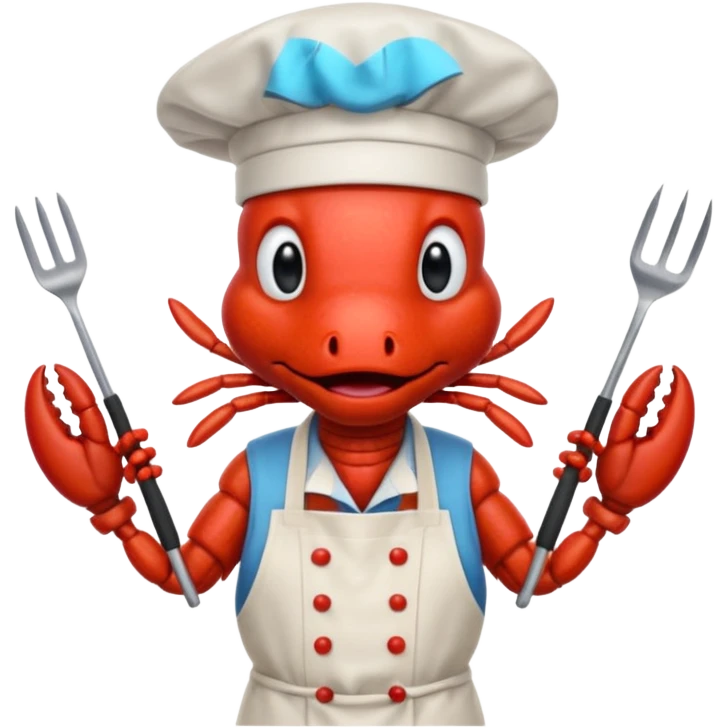 Crayfish cooking a bbq emoji