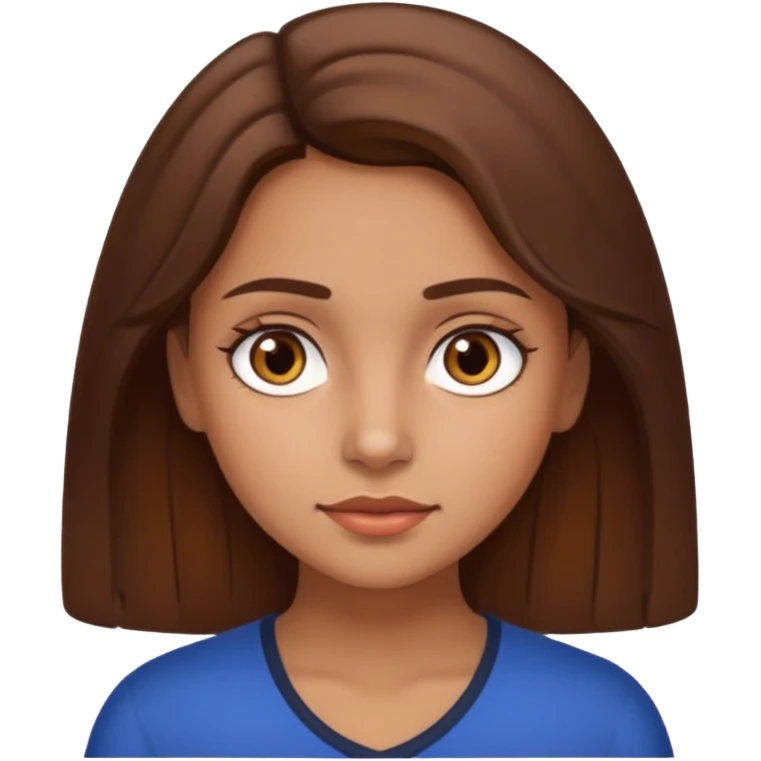 make a girl who is half Russian half Spanish with brown hair and brown eyes emoji