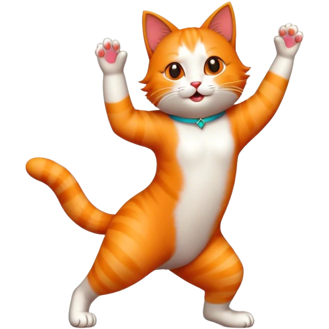 A cat dancing  emoji