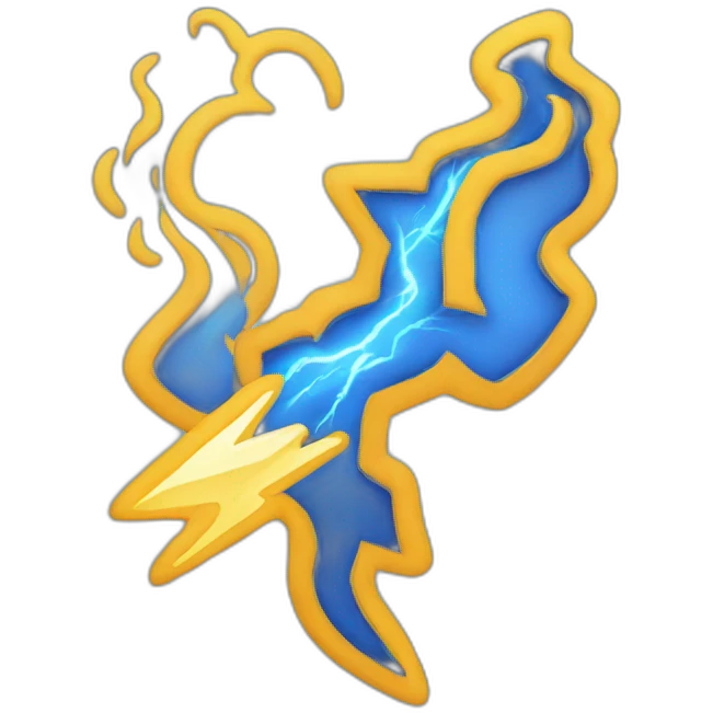 Thunder lightning blue emoji