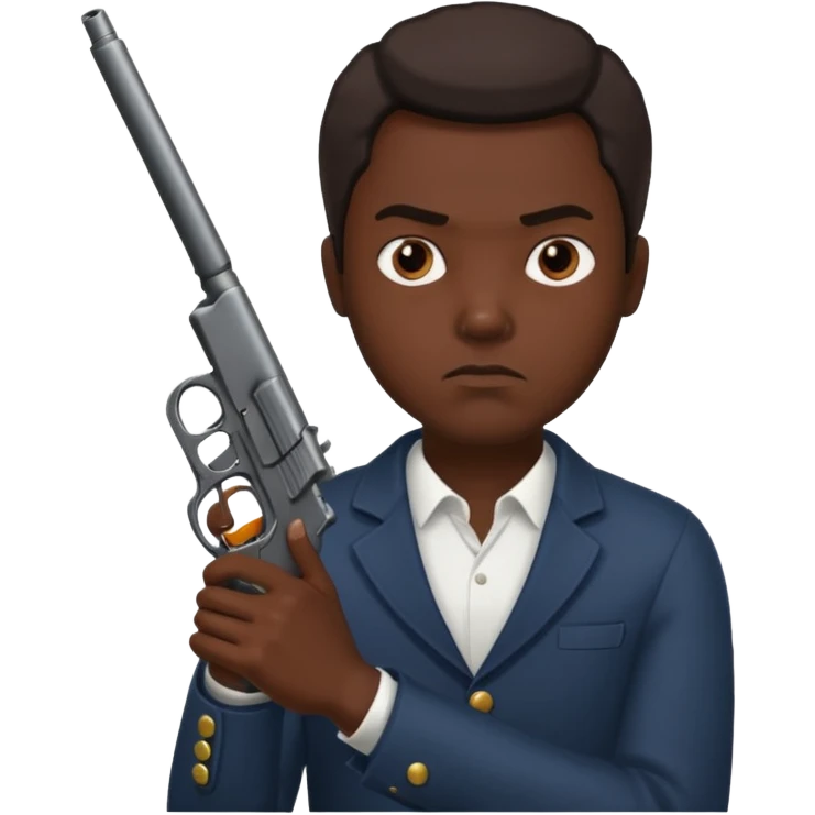 Emoji con arma de hombre solo q se note la cara y el arma emoji