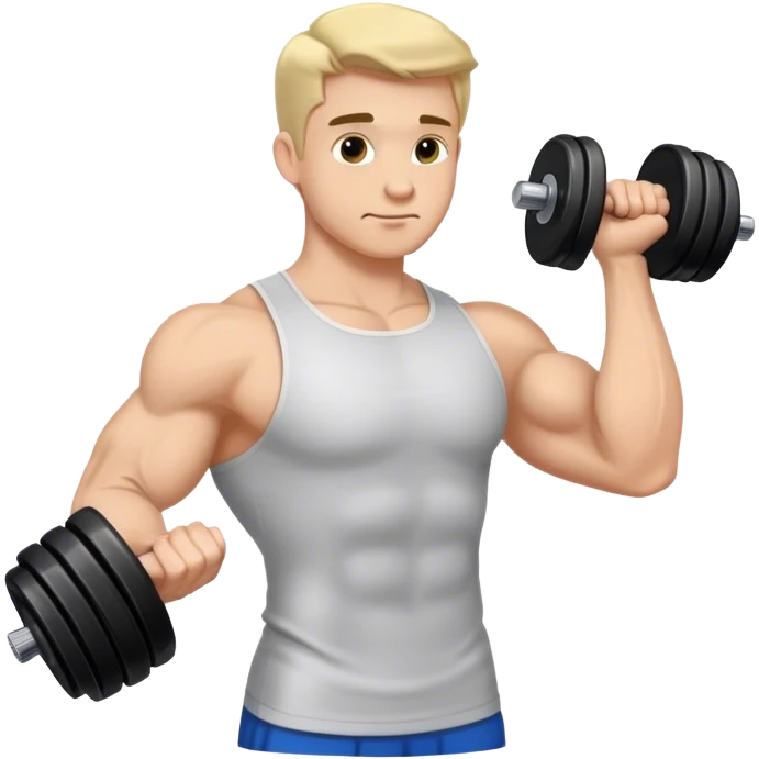 man weighted wrist curl emoji