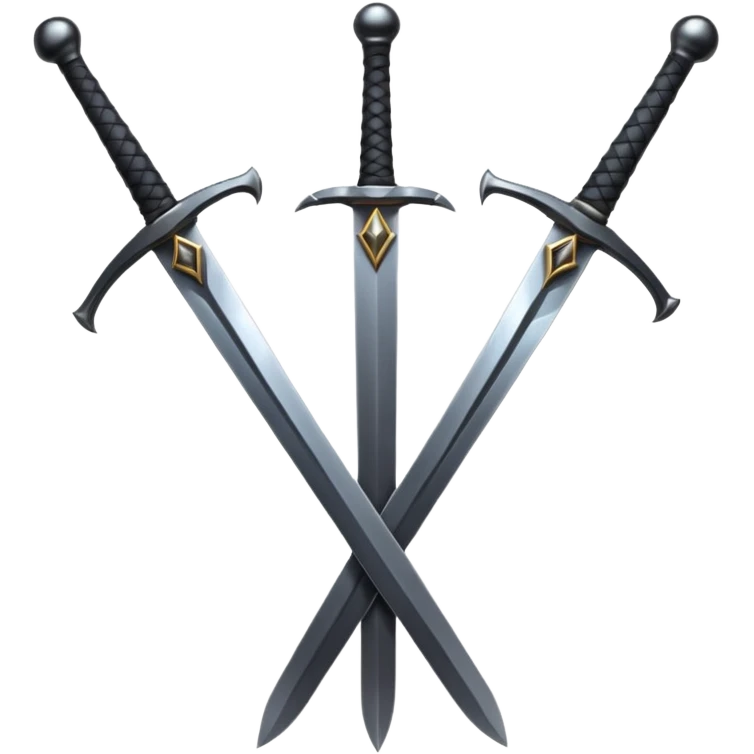 two all black sword emoji