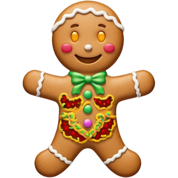 Christmas gingerbread emoji