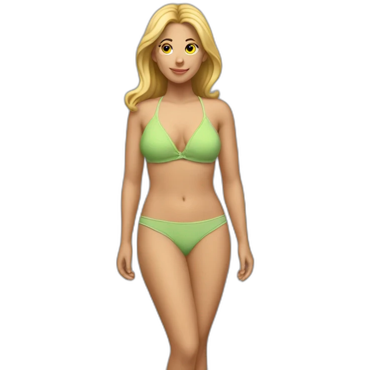 soft-fit Caucasian woman bikini (beach body) bed emoji