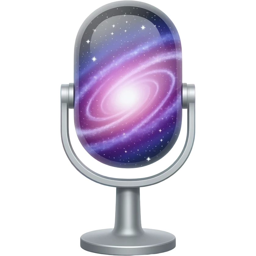 GALAXY microphone with imprints nebula emoji