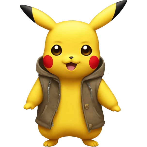 Pikachu wearing coat emoji