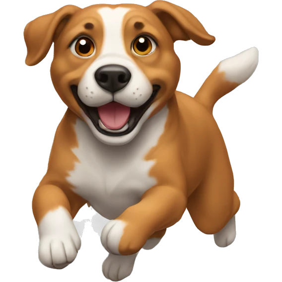Stafford dog jumping  emoji