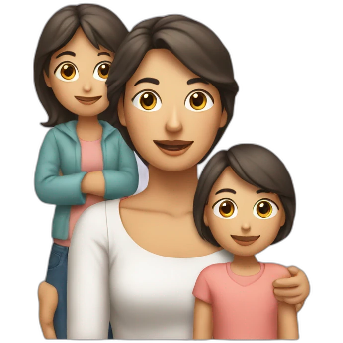 Señora con hijo y hija emoji