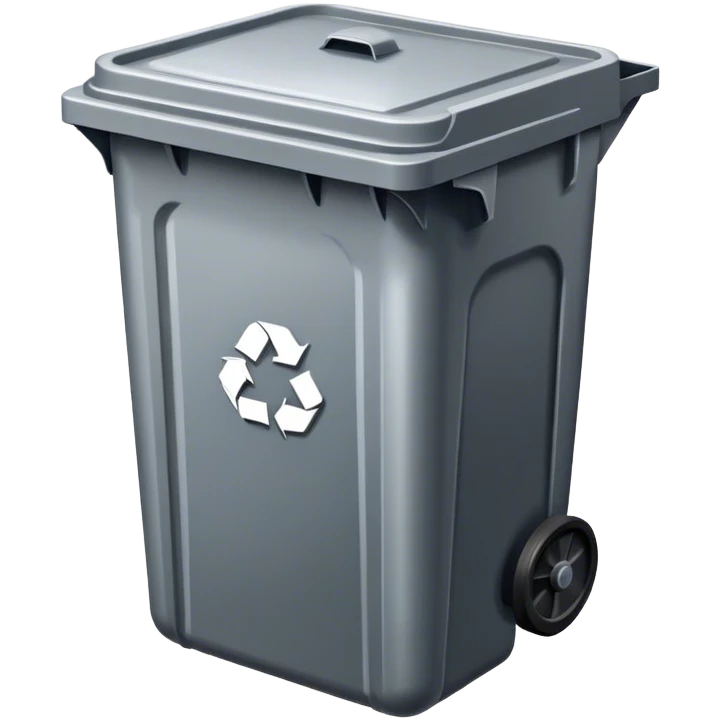  garbage bin, without recycle symbol emoji