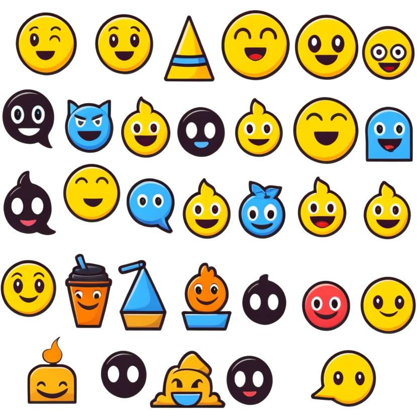 An animated sticker-style title for "The Emoji Movie Quiz" with popular emoji characters and quiz elements emoji