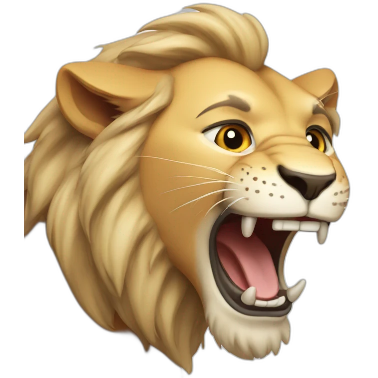 Laughing lion  emoji