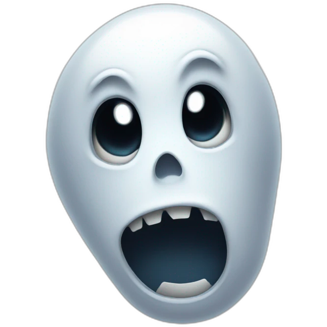 A frightened ghost emoji