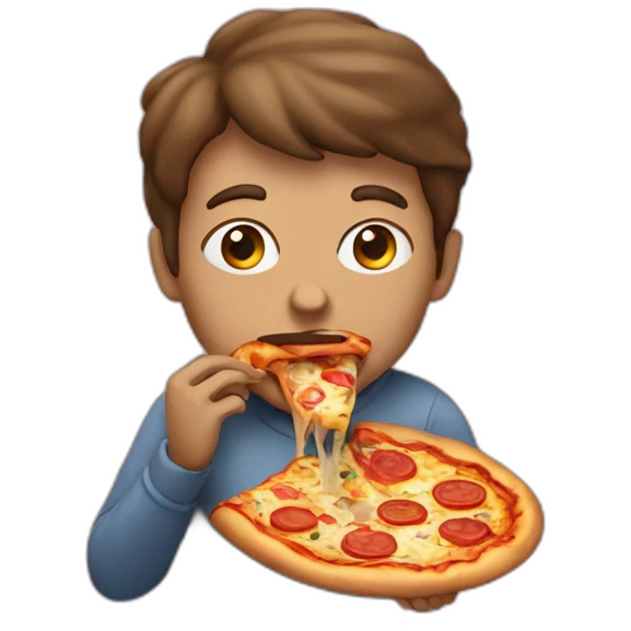 person eating pizza emoji