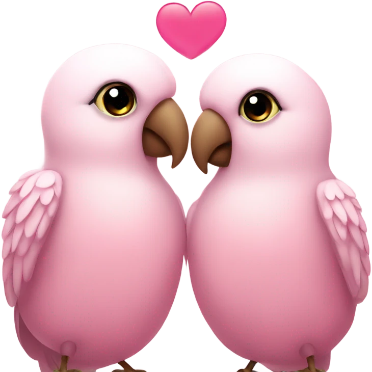 Light pink love birds emoji