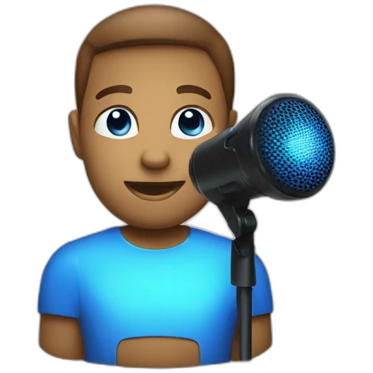 speaker with blue LED light emoji