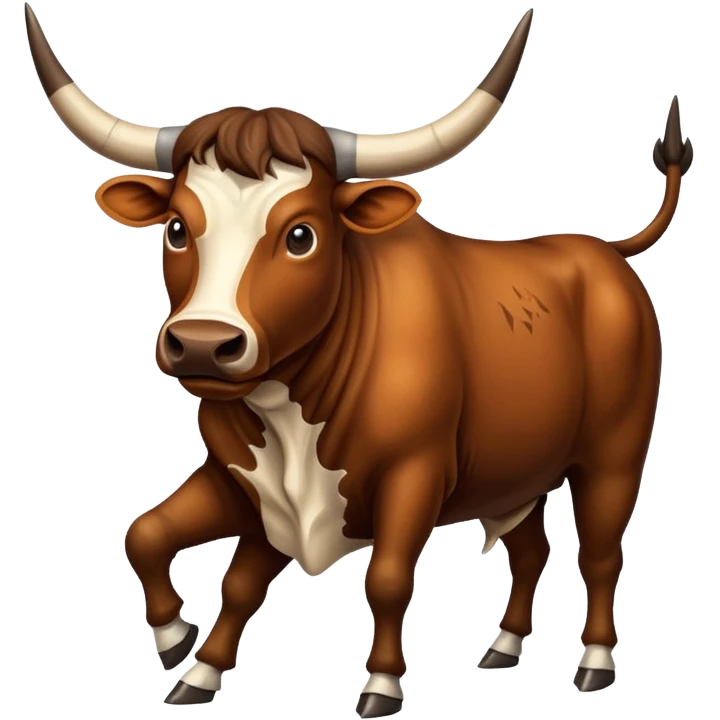 Longhorn Bull stomping nuts emoji