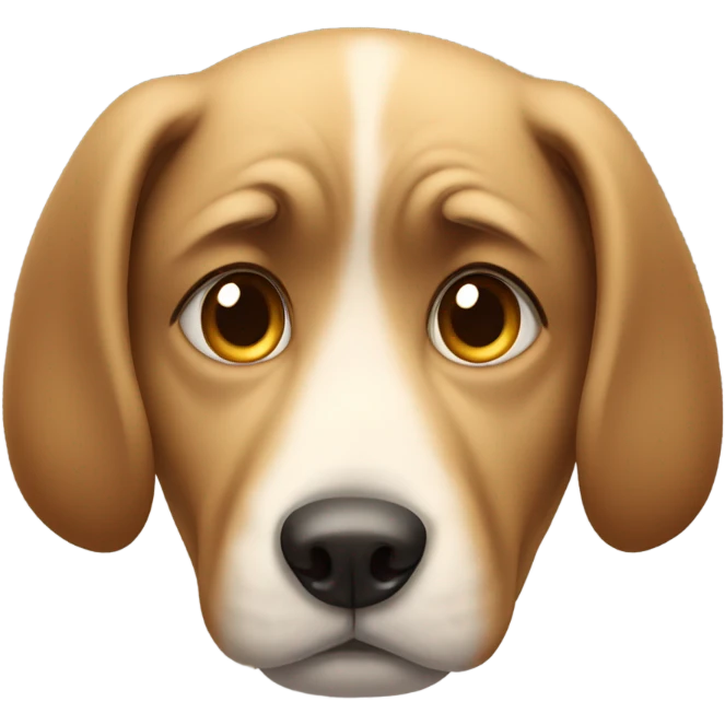 a dog crying emoji