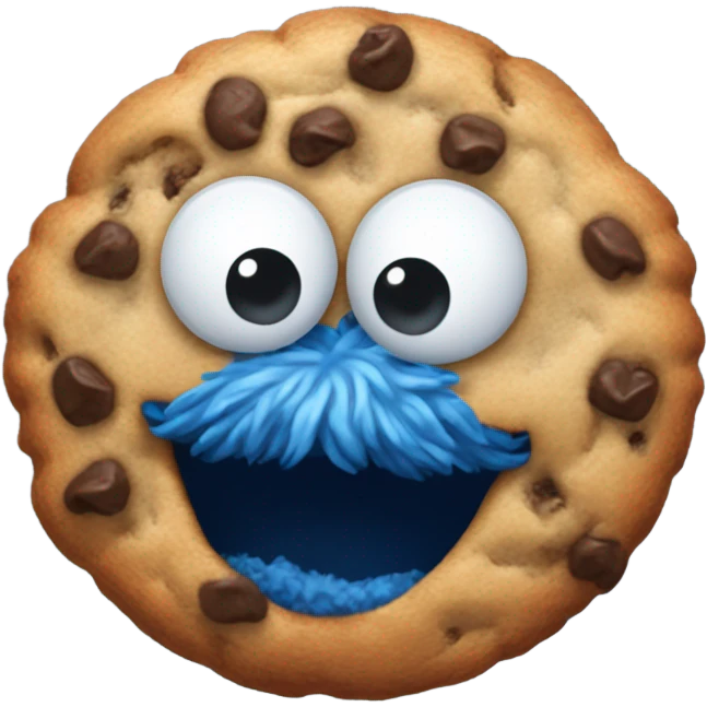Cookie Monster cute emoji