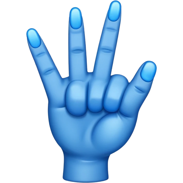 blue middle finger emoji