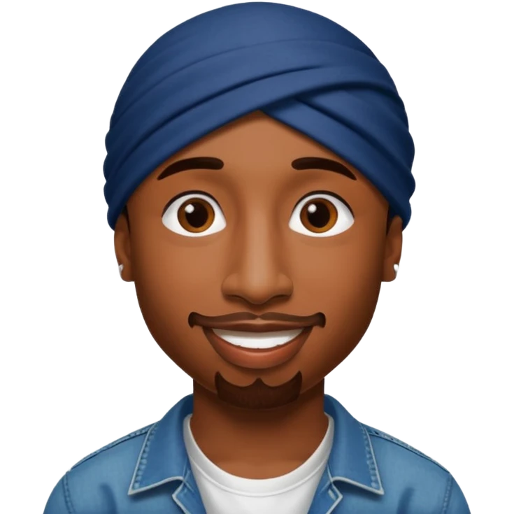 2Pac with a smile emoji