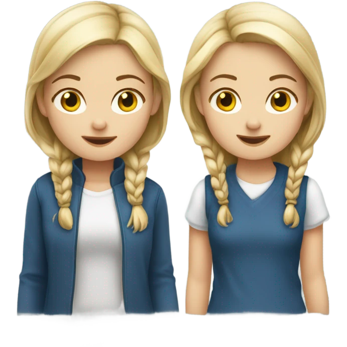 twins in Copenhagen - caucasian race - females emoji