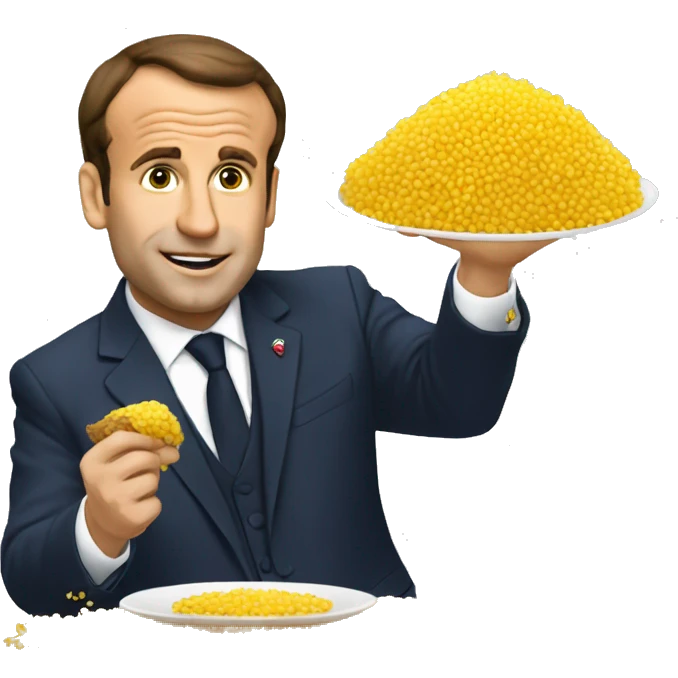 Macron qui mange du couscous emoji