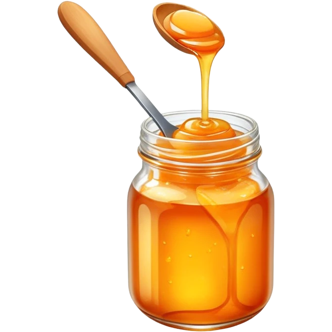 orange marmalade being spooned from jar emoji