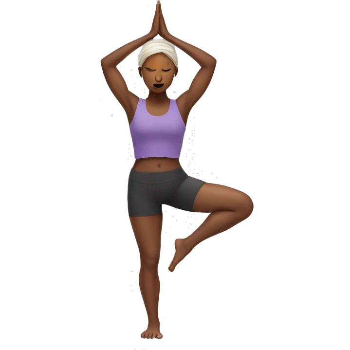 yoga pose worrier 2  emoji
