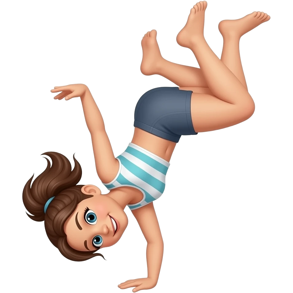 woman doing backflip emoji
