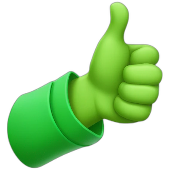 green hand thumb up emoji